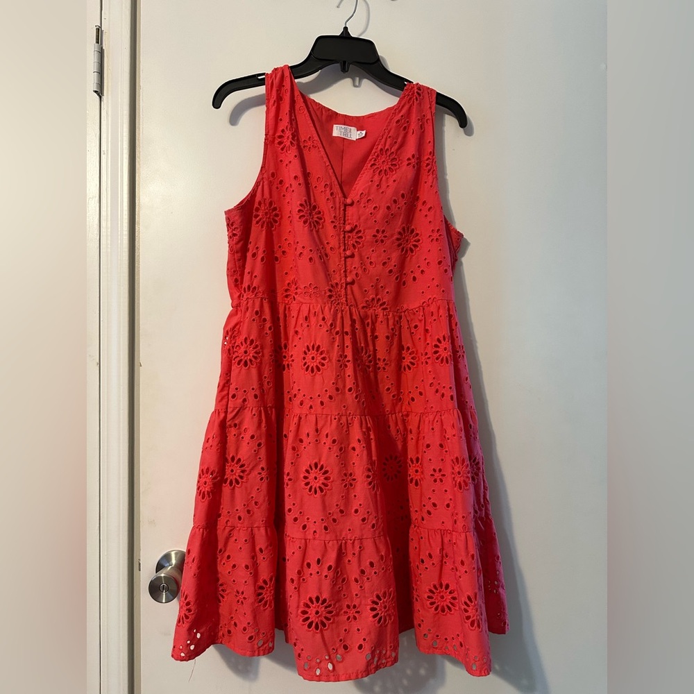 Time and Tru Coral Sleeveless Dress